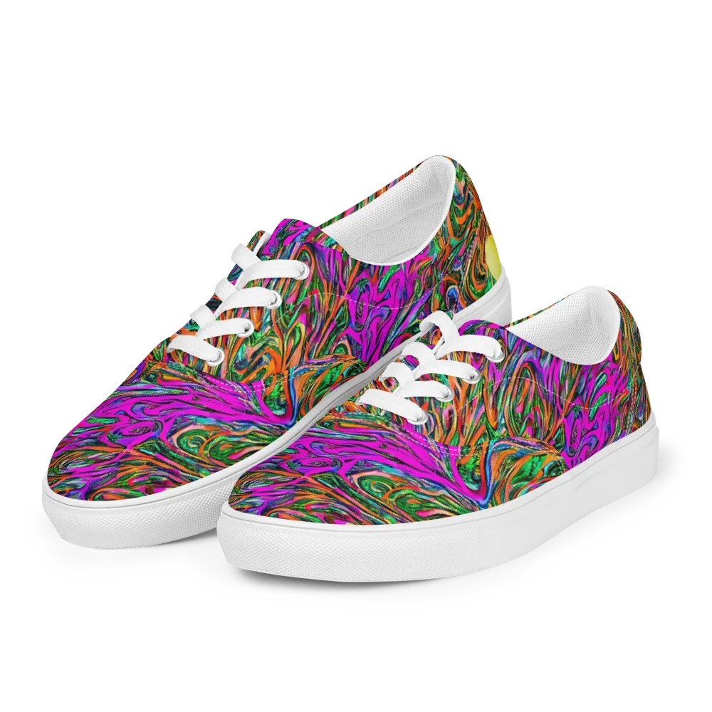 Acid Opulence on Men's Lace-Up Canvas Shoes — Left Front
