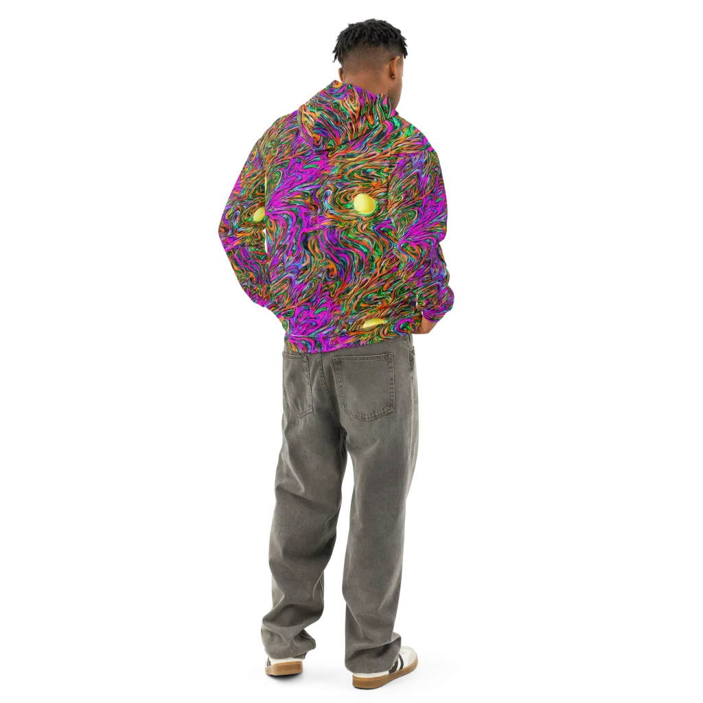 Acid Opulence on Cotton Hoodie — Back