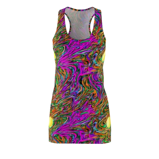 Acid Opulence on a Racerback Dress