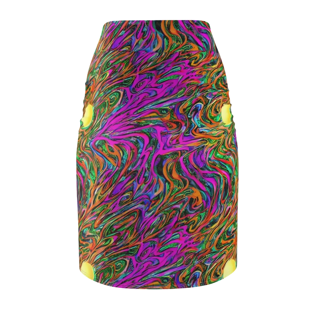 Acid Opulence on Pencil Skirt — Back