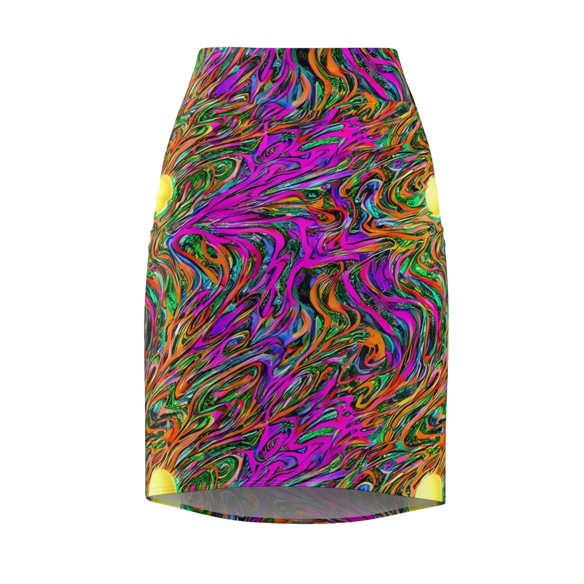 Acid Opulence on Pencil Skirt — Front