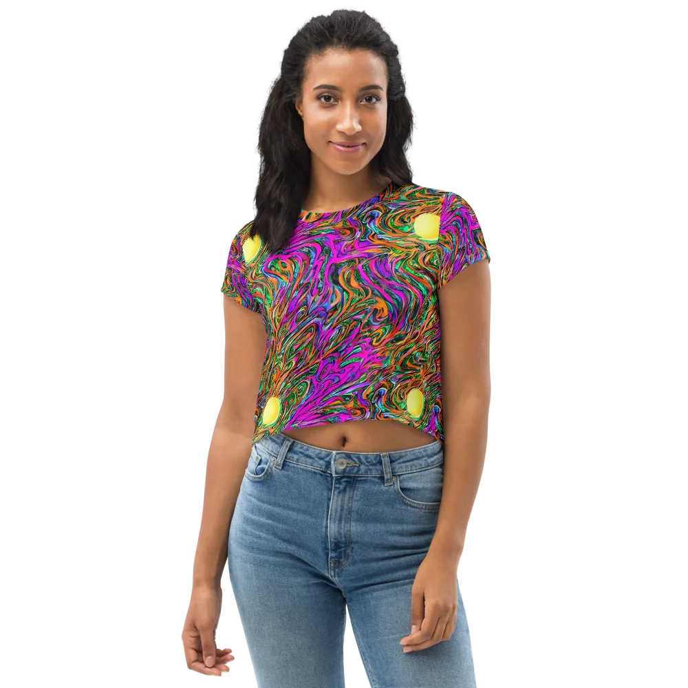 Acid Opulence on Crop Tee — Front