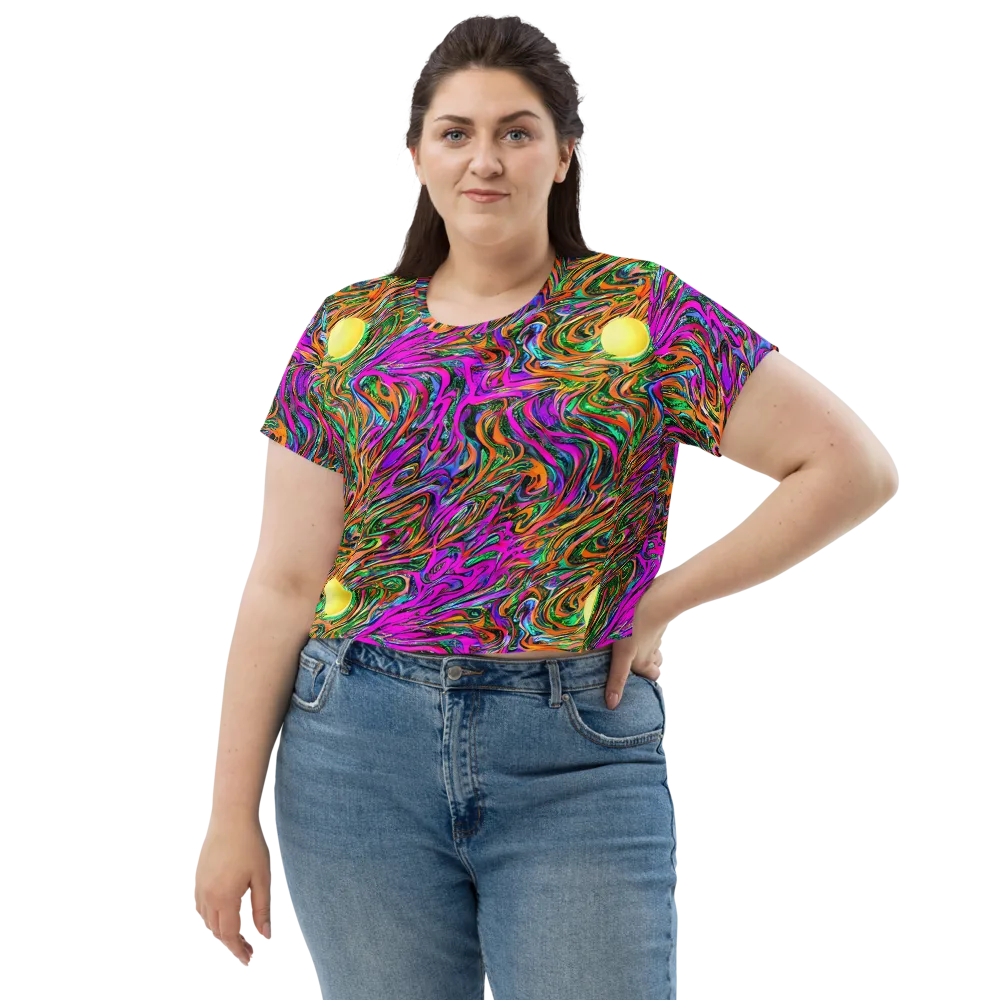 Acid Opulence on Crop Tee — Front