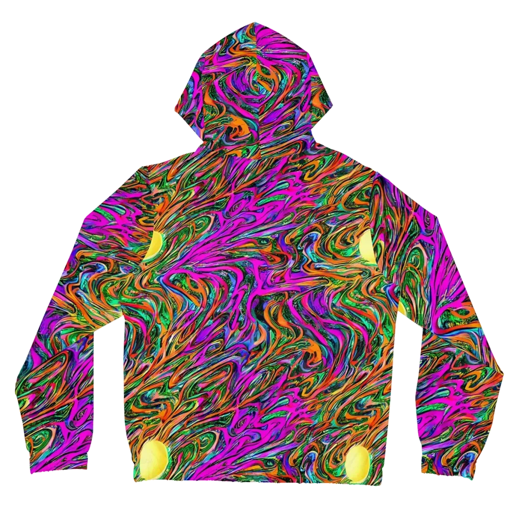 Acid Opulence on Women's Full-Zip Hoodie — Back