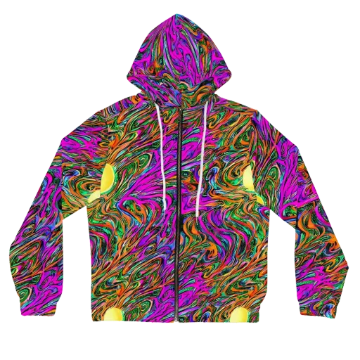Acid Opulence on a Women's Full-Zip Hoodie