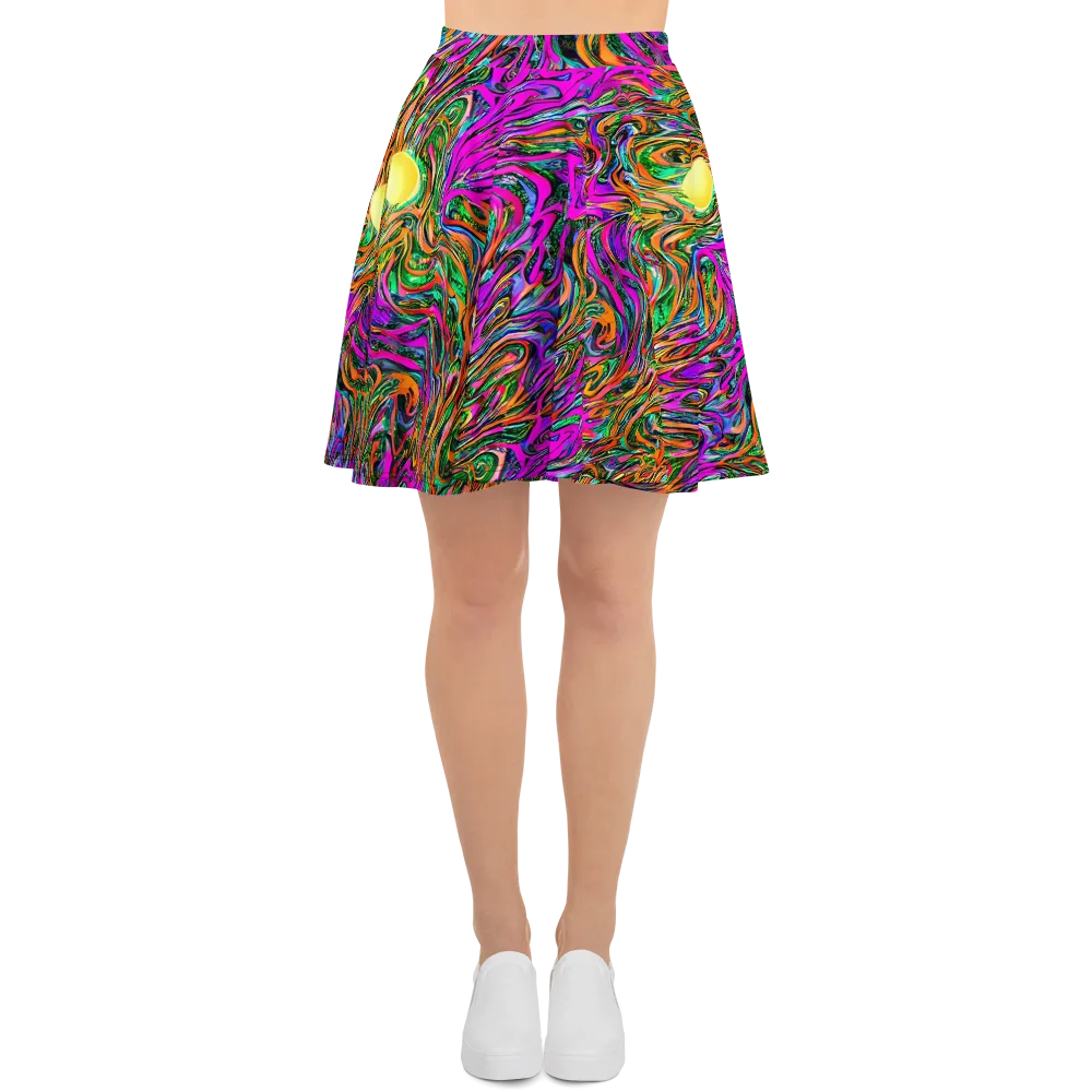 Acid Opulence on Skater Skirt — Front