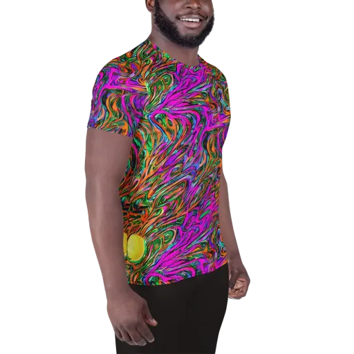 Acid Opulence on a Men's Athletic T-Shirt