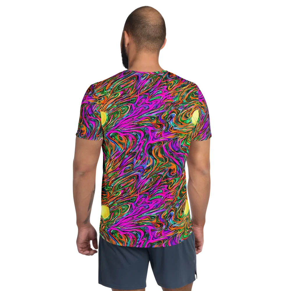 Acid Opulence on Men's Athletic T-Shirt — Back