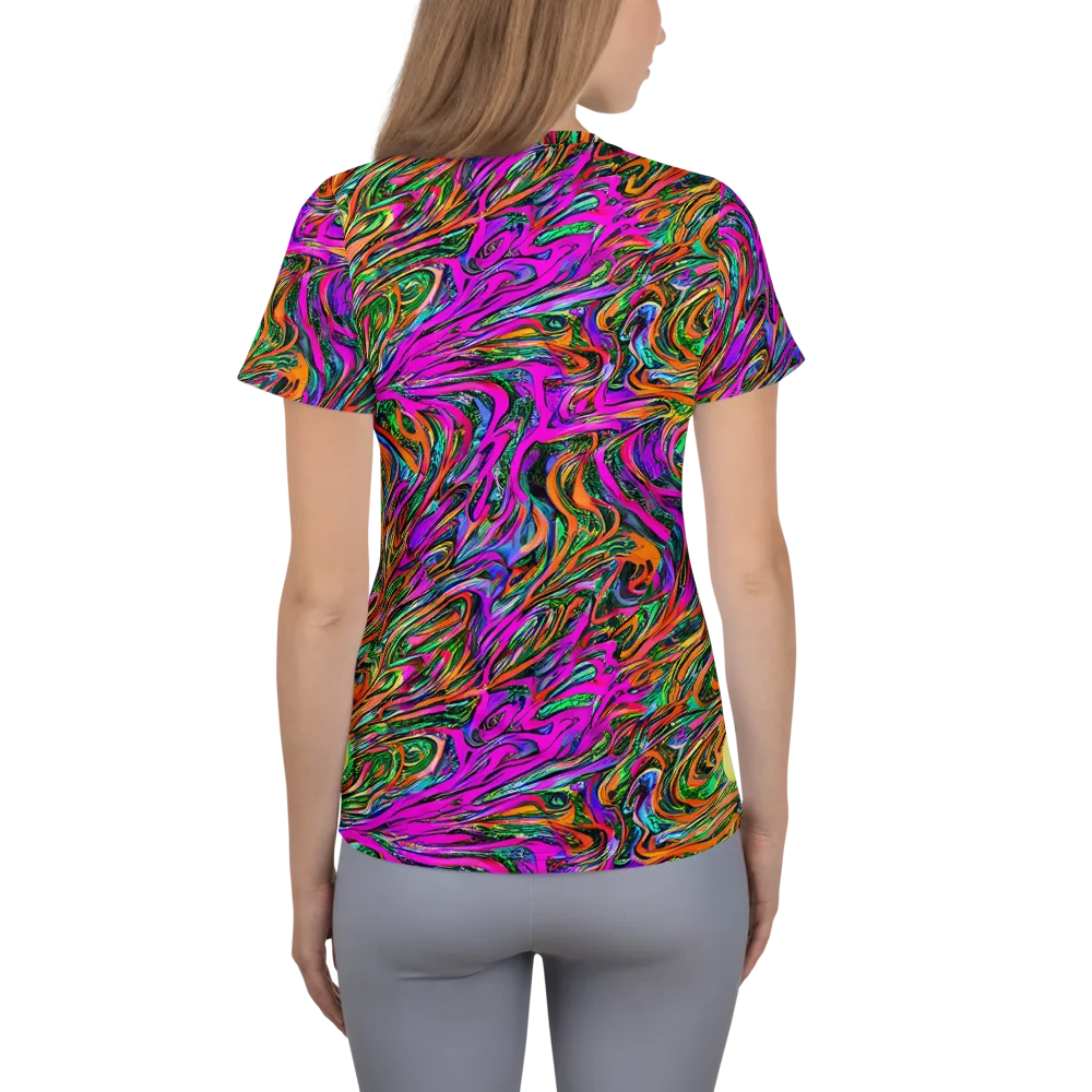 Acid Opulence on Women's Athletic T-Shirt — Back