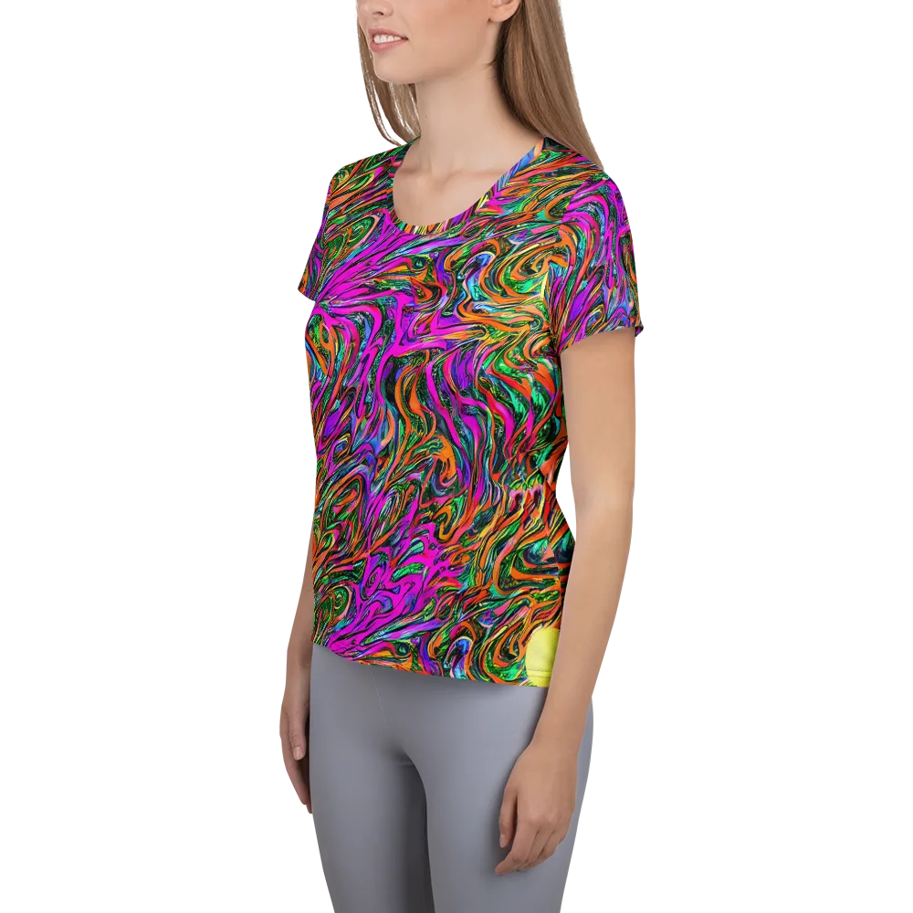 Acid Opulence on Women's Athletic T-Shirt — Left