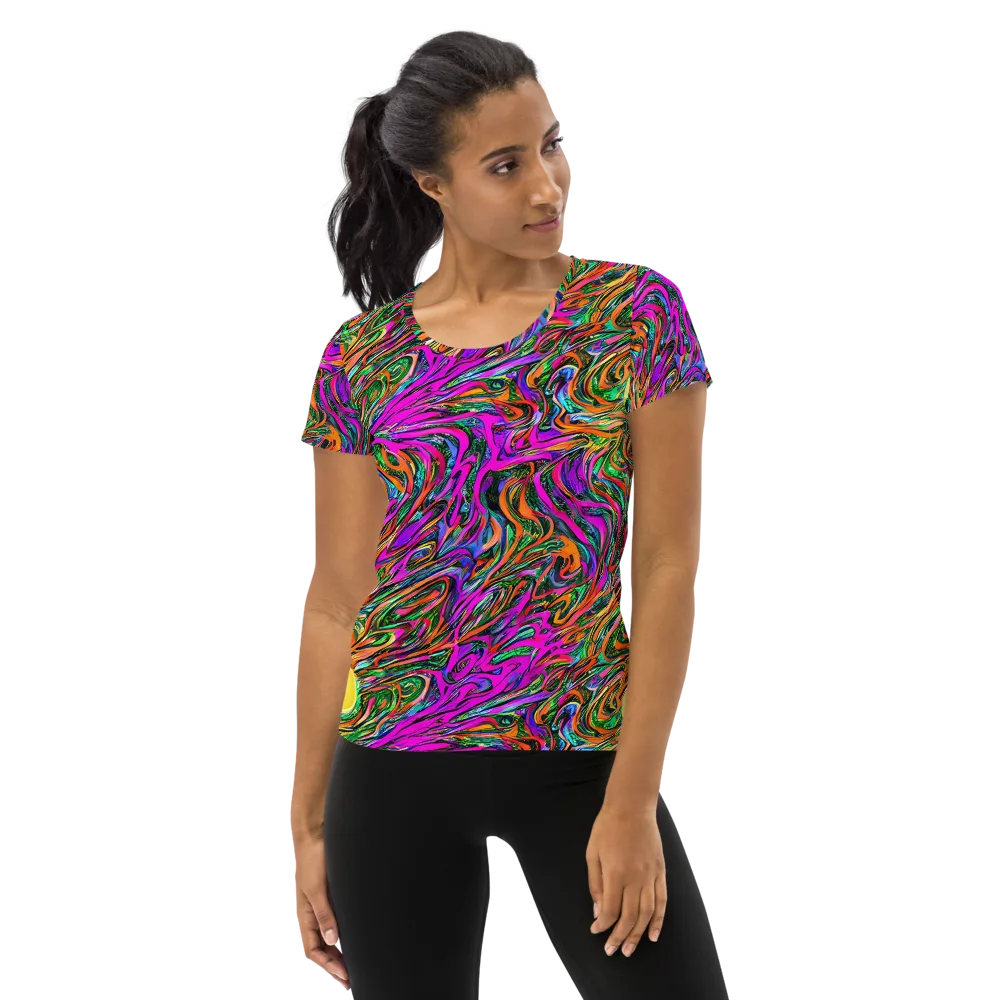 Acid Opulence on Women's Athletic T-Shirt — Front