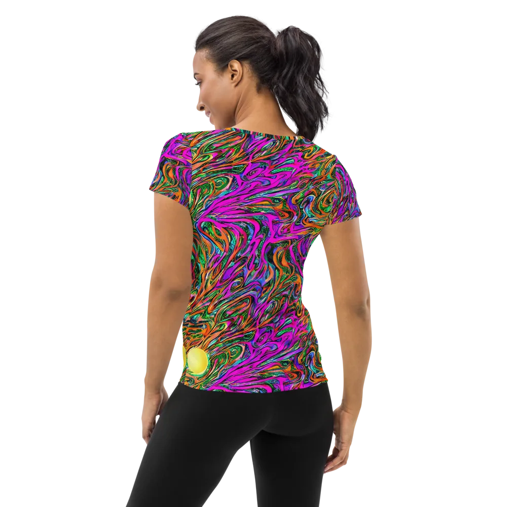 Acid Opulence on Women's Athletic T-Shirt — Back