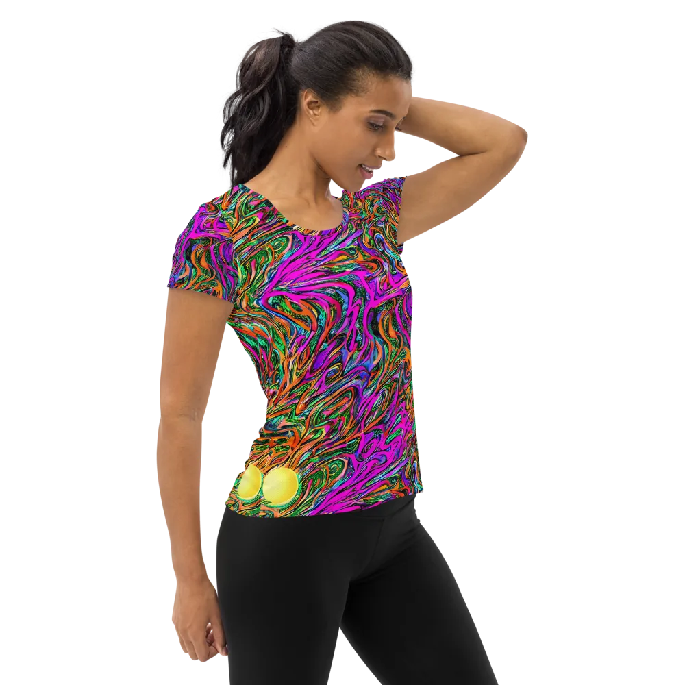 Acid Opulence on Women's Athletic T-Shirt — Right