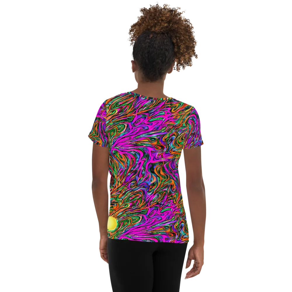 Acid Opulence on Women's Athletic T-Shirt — Back