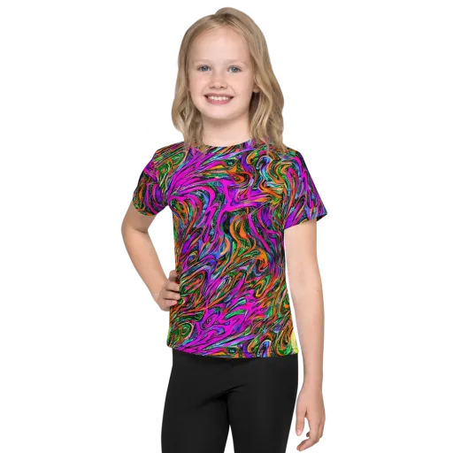 Acid Opulence on a Kids Crew Neck T-Shirt