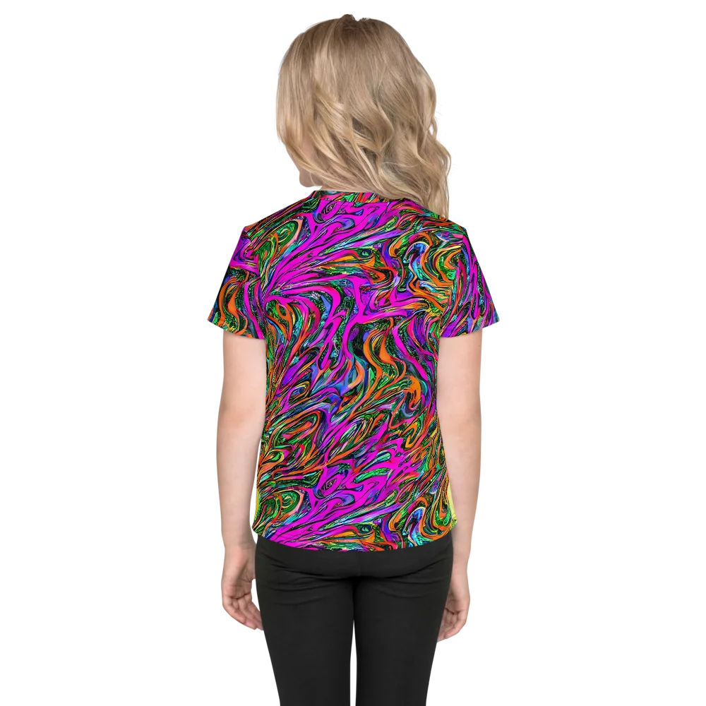 Acid Opulence on Kids Crew Neck T-Shirt — Back