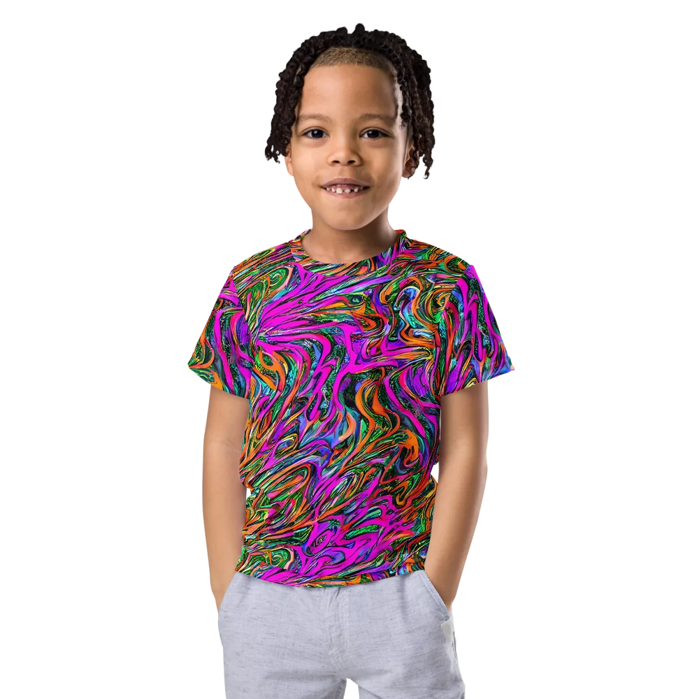 Acid Opulence on Kids Crew Neck T-Shirt — Front