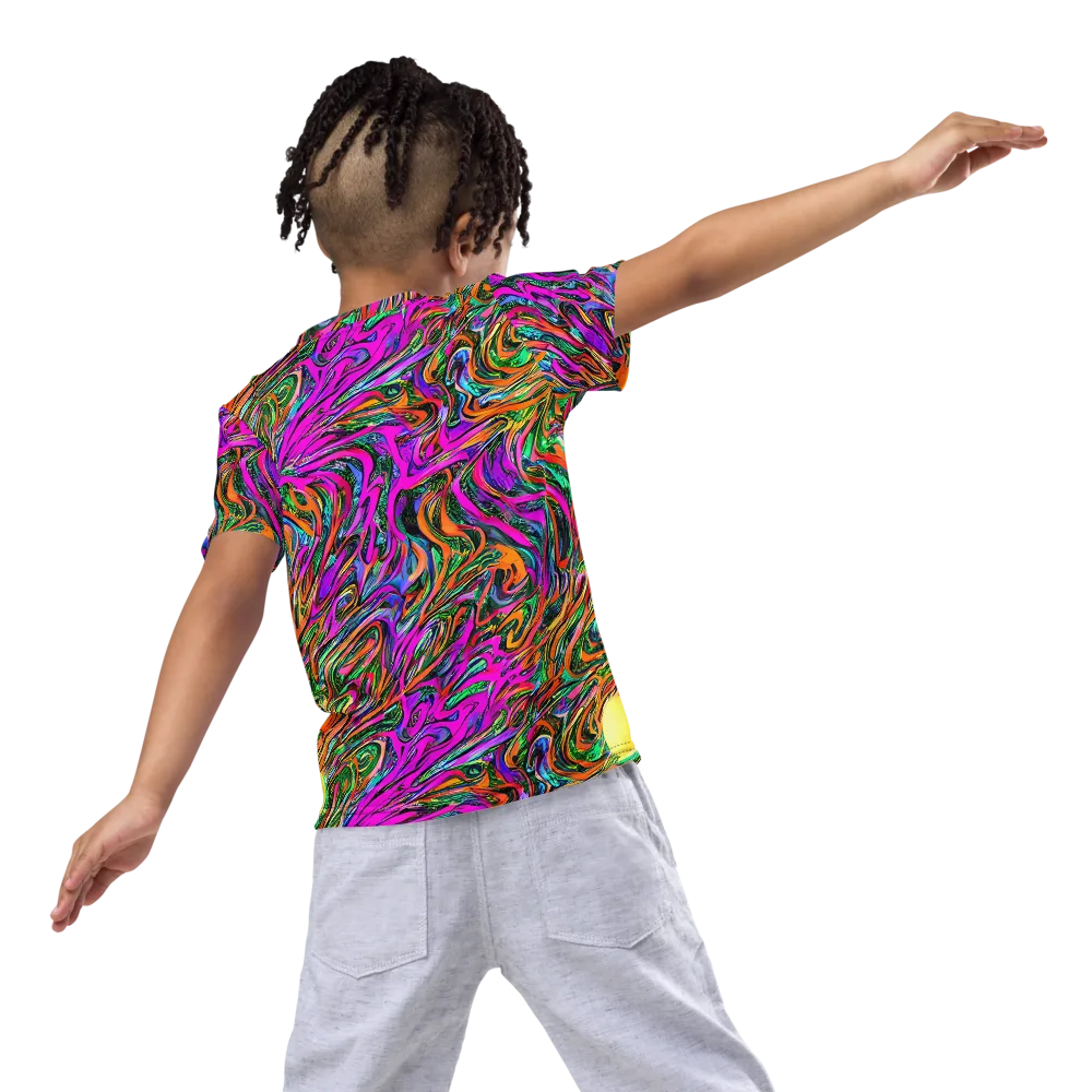 Acid Opulence on Kids Crew Neck T-Shirt — Back