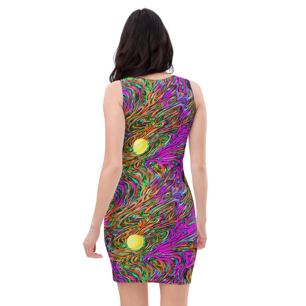 Acid Opulence on Bodycon Dress — Back