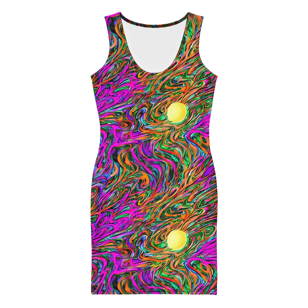 Acid Opulence on Bodycon Dress — Front