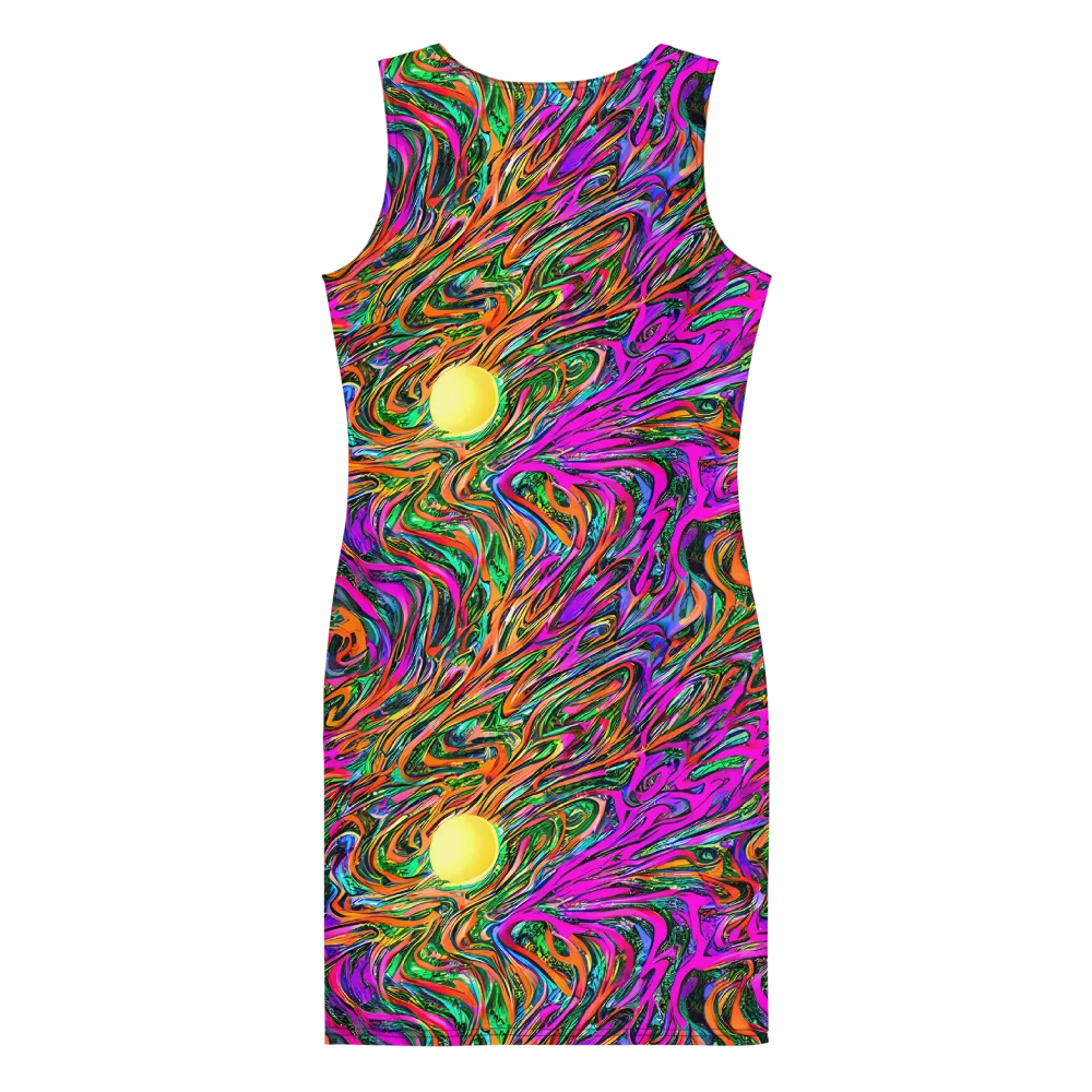 Acid Opulence on Bodycon Dress — Back