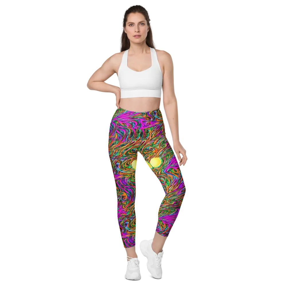 Acid Opulence on Leggings with Pockets — Front