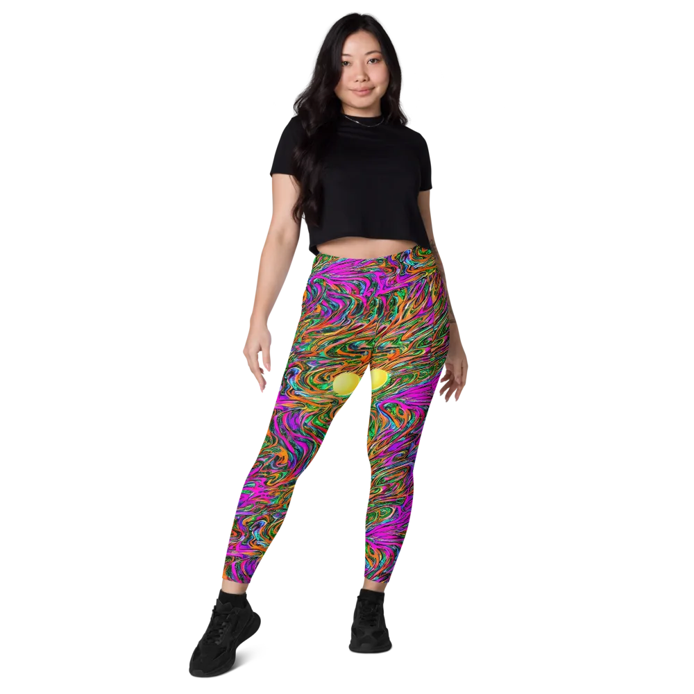 Acid Opulence on Leggings with Pockets — Front