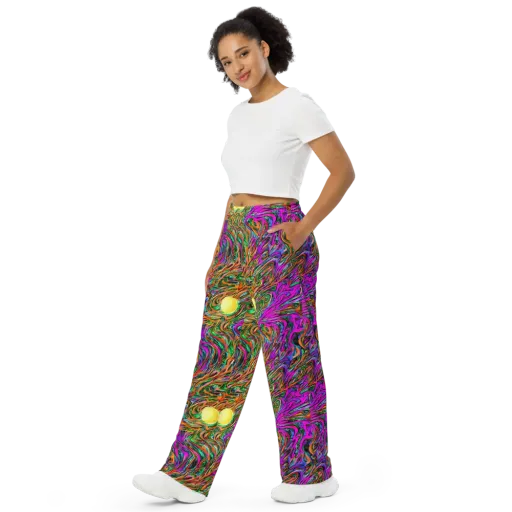 Acid Opulence on a Wide-Leg Pants