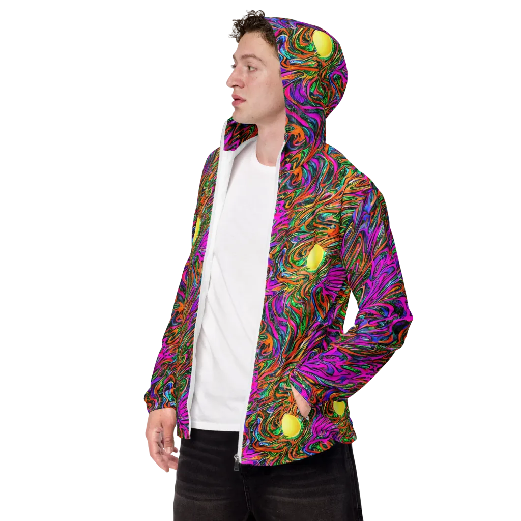 Acid Opulence on Men's Windbreaker — Left Front