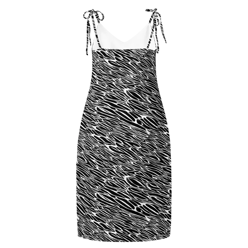 Zebra Voltage on Slip Dress — Back