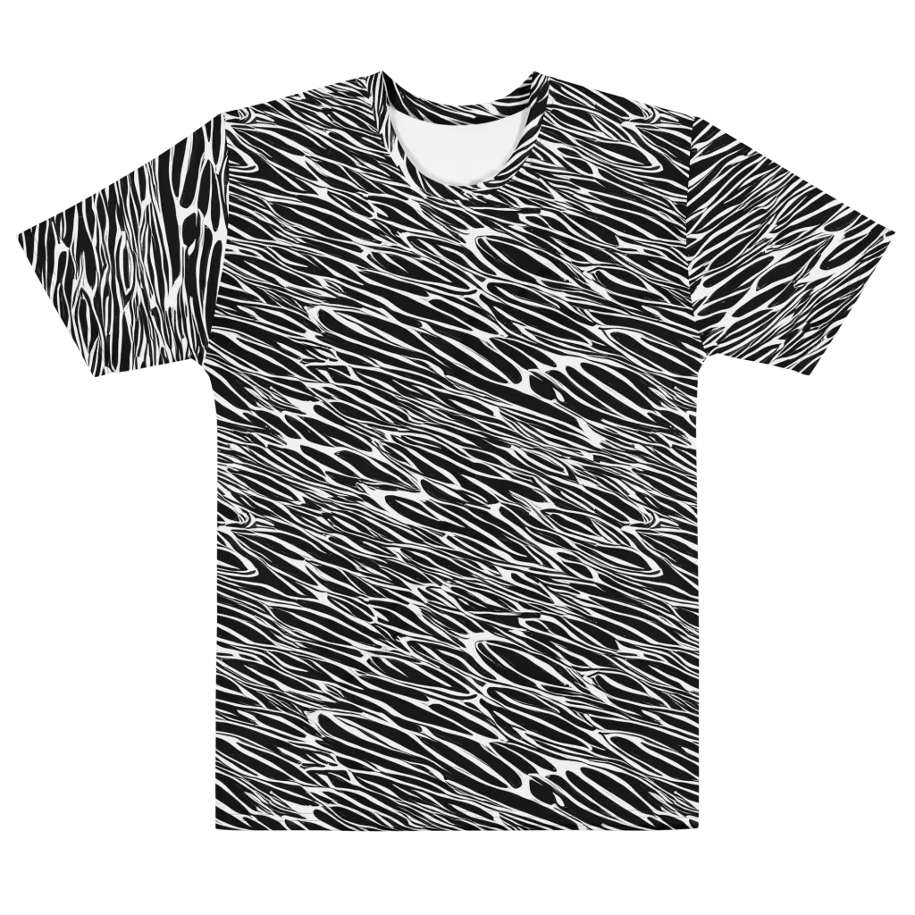 Zebra Voltage on Men's Cotton Crew Neck T-Shirt — Front