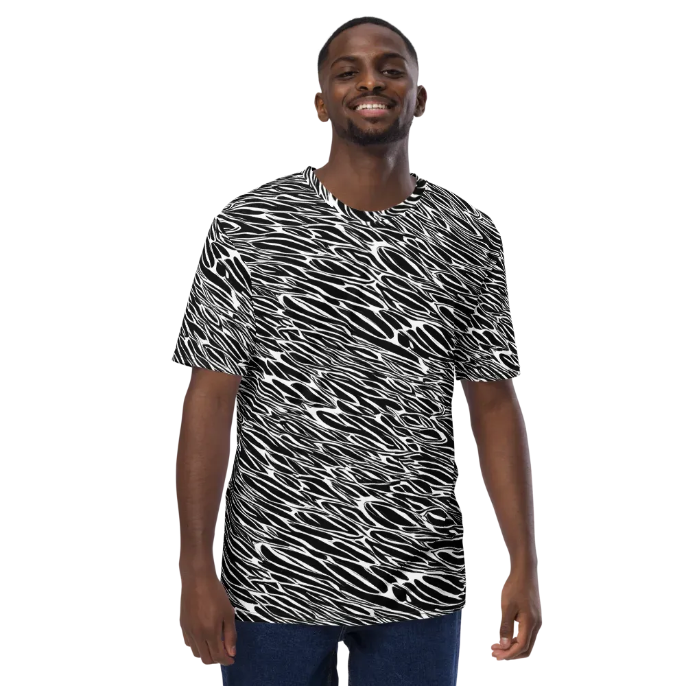 Zebra Voltage on Men's Crew Neck T-Shirt — Front