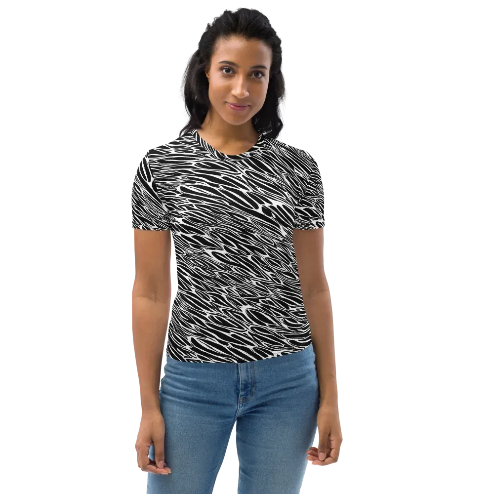 Zebra Voltage on Women's Crew Neck T-Shirt — Front