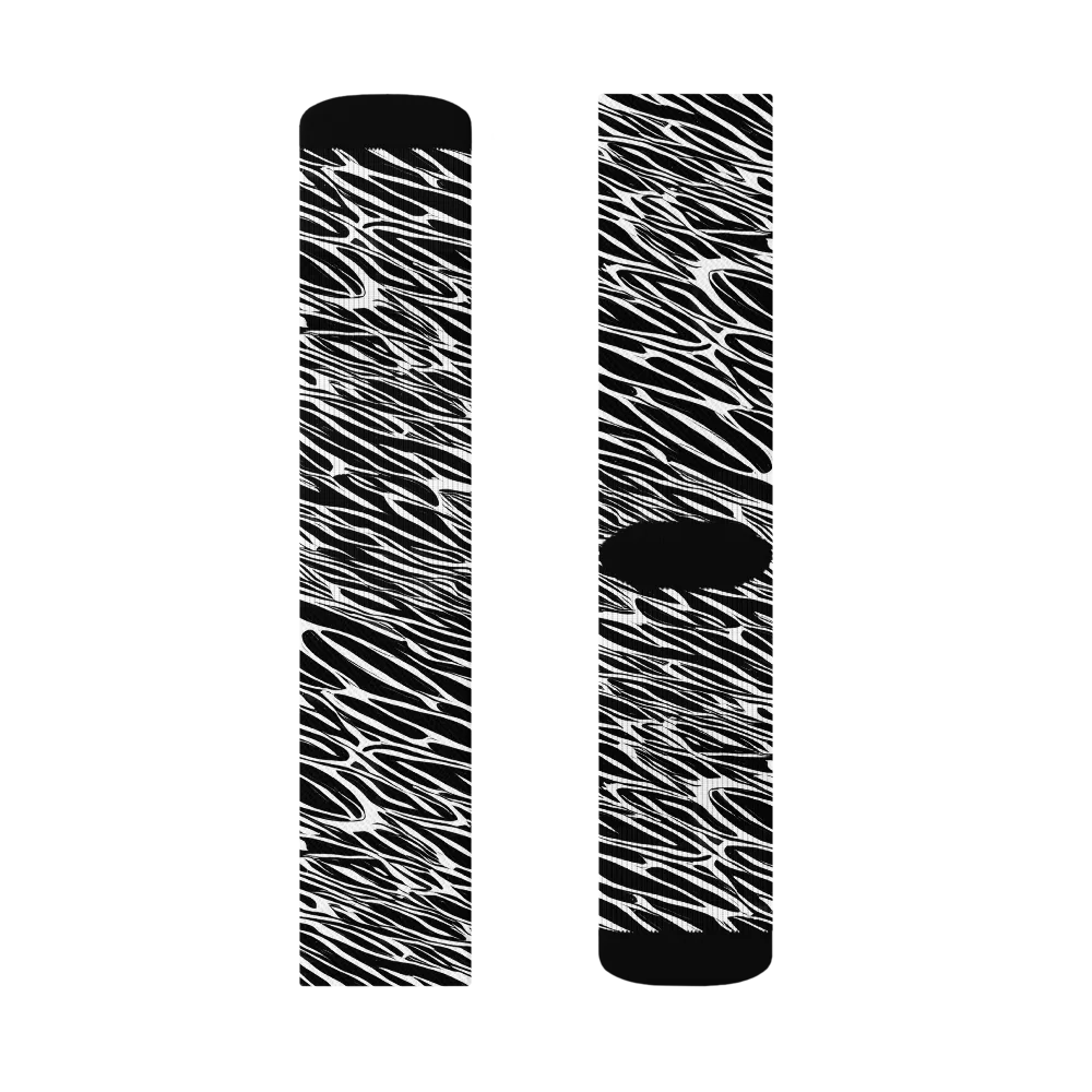 Zebra Voltage on Socks — Right Sock