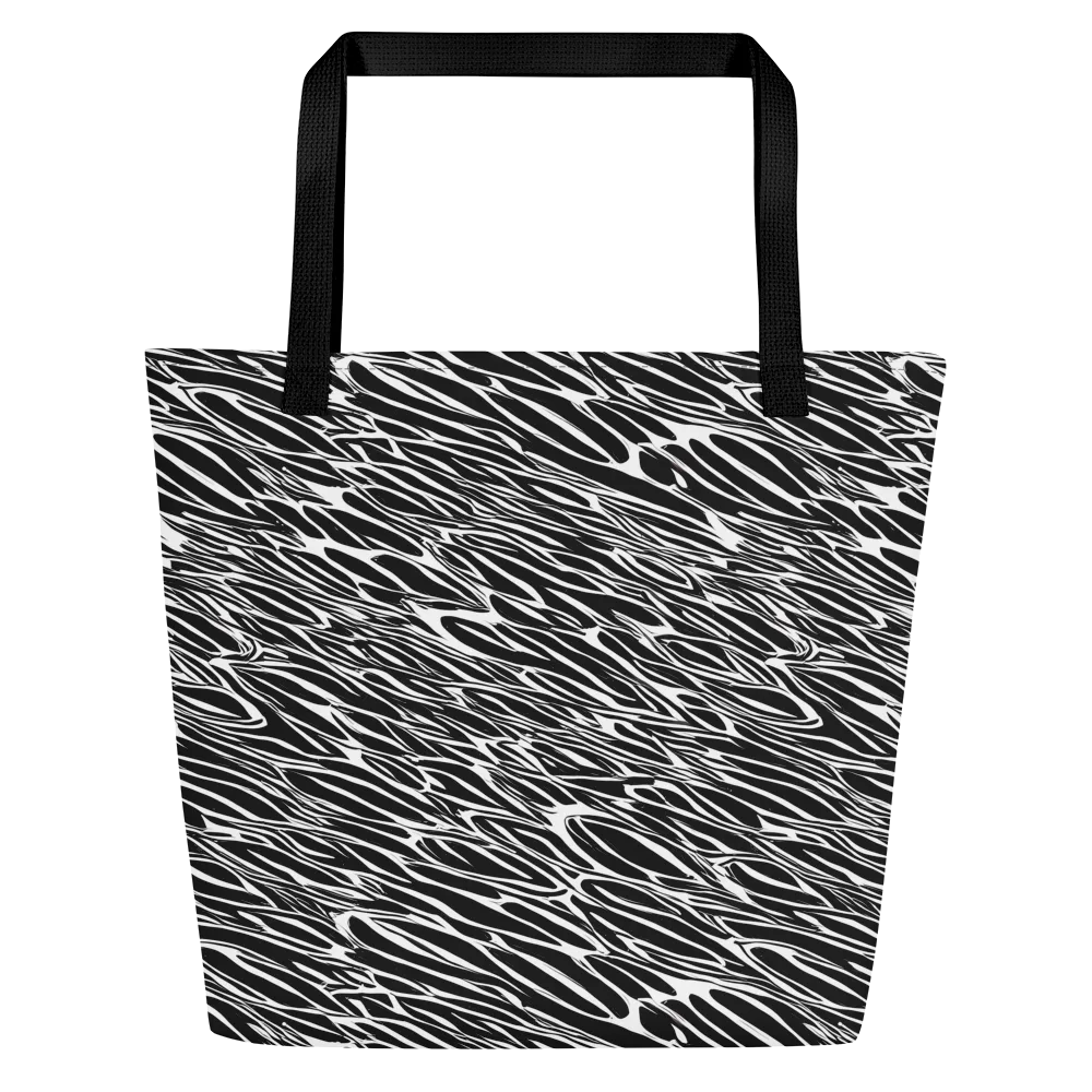 Zebra Voltage on Large Tote Bag W/ Pocket — Front