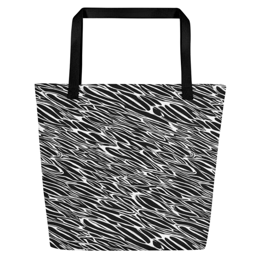 Zebra Voltage on a Large Tote Bag W/ Pocket