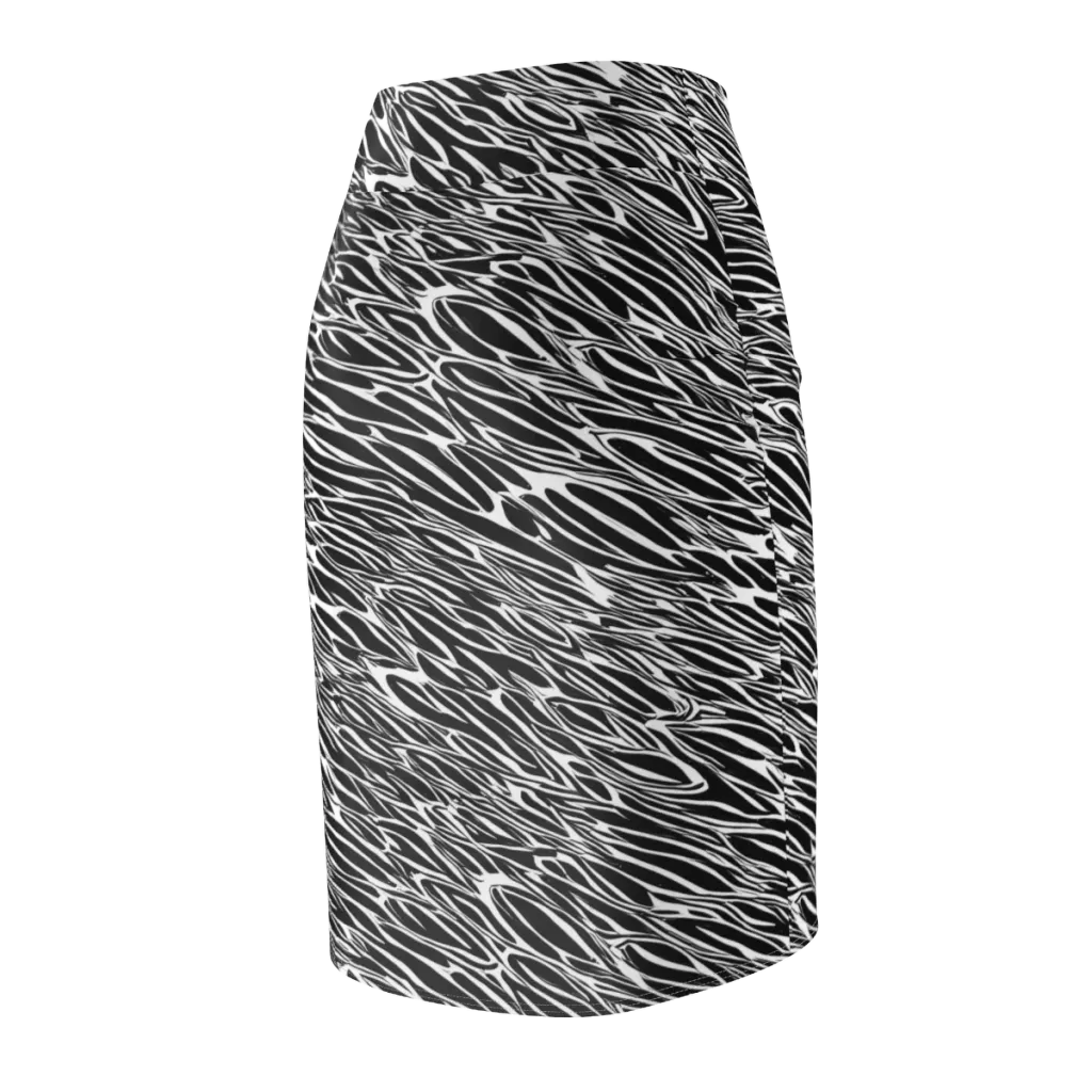 Zebra Voltage on Pencil Skirt — Back Side