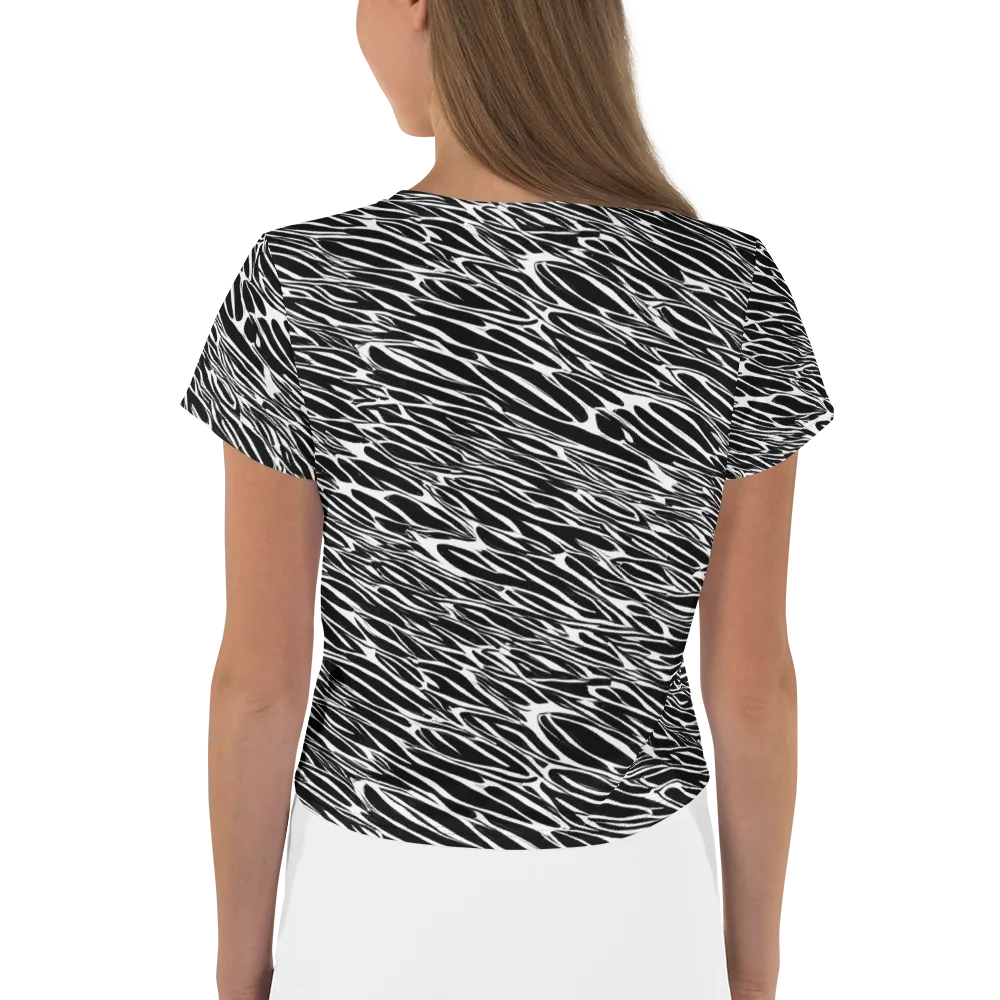 Zebra Voltage on Crop Tee — Back