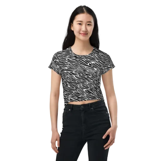 Zebra Voltage on a Crop Tee