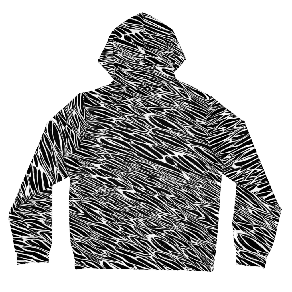 Zebra Voltage on Women's Full-Zip Hoodie — Back