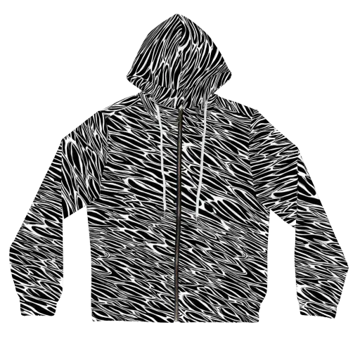 Zebra Voltage on a Women's Full-Zip Hoodie
