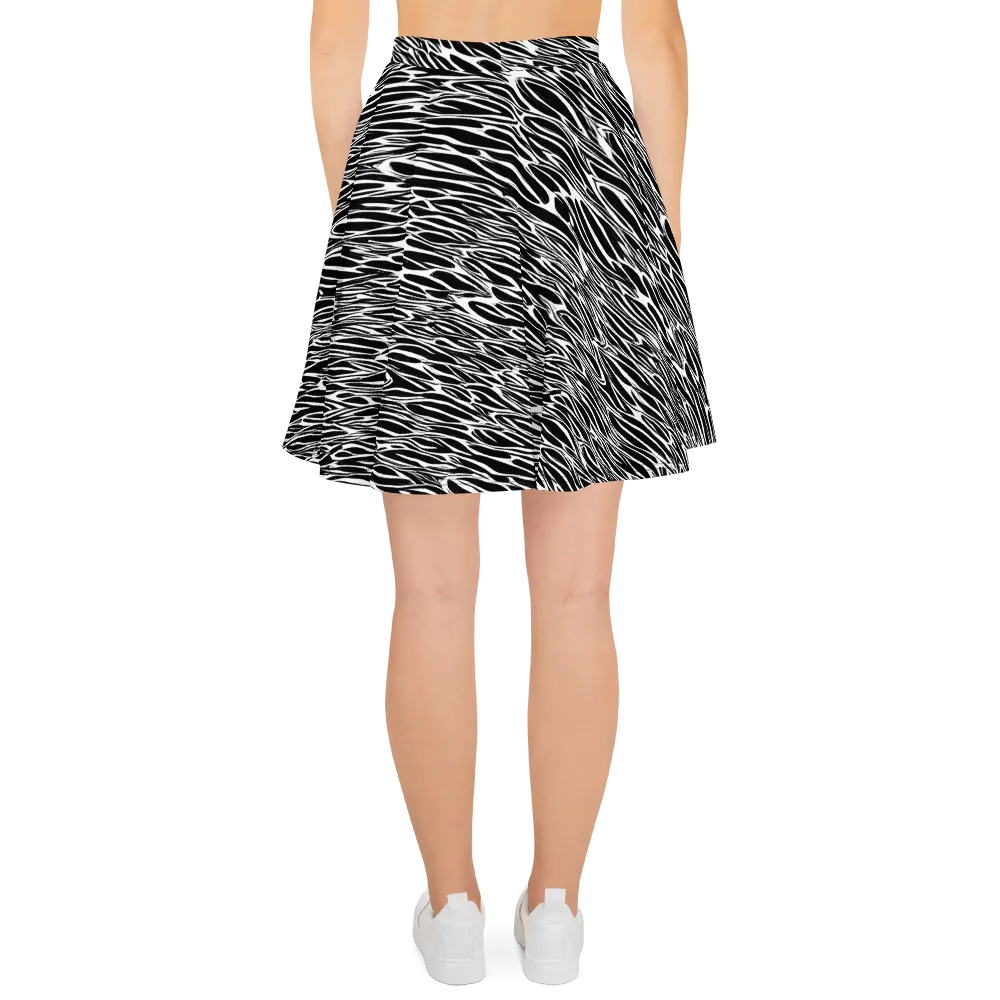 Zebra Voltage on Skater Skirt — Back