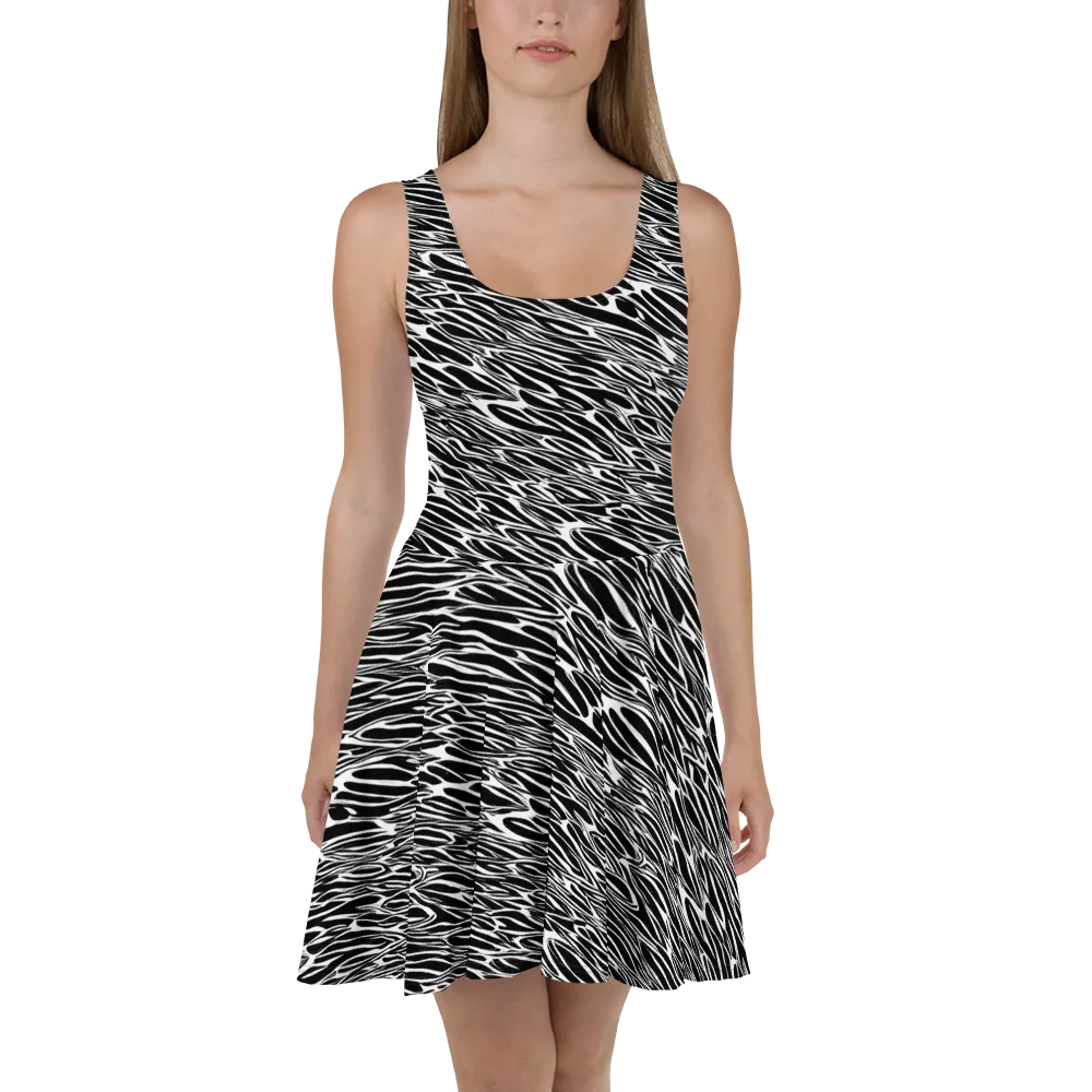 Zebra Voltage on Skater Dress — Front
