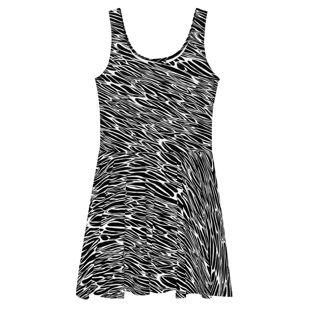 Zebra Voltage on Skater Dress — Front