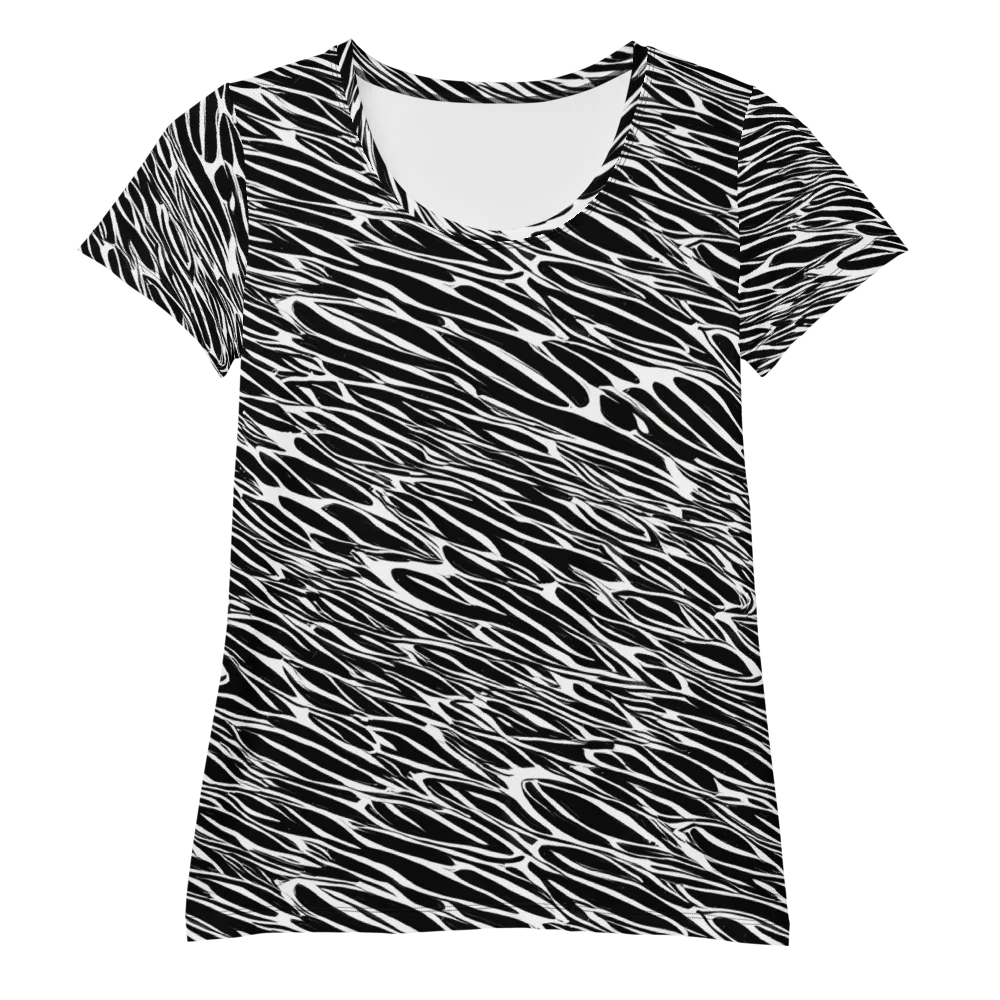 Zebra Voltage on Women's Athletic T-Shirt — Front