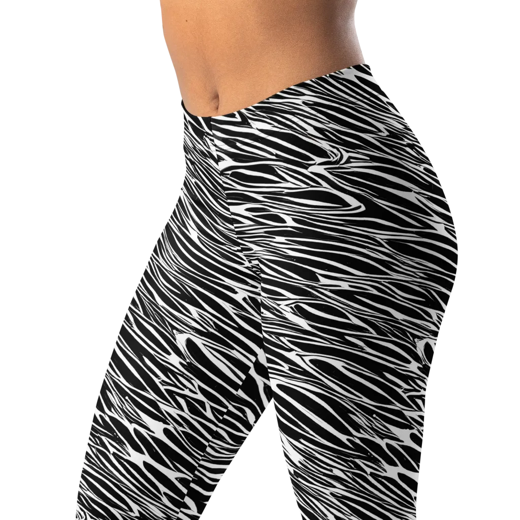 Zebra Voltage on Leggings — Left Front
