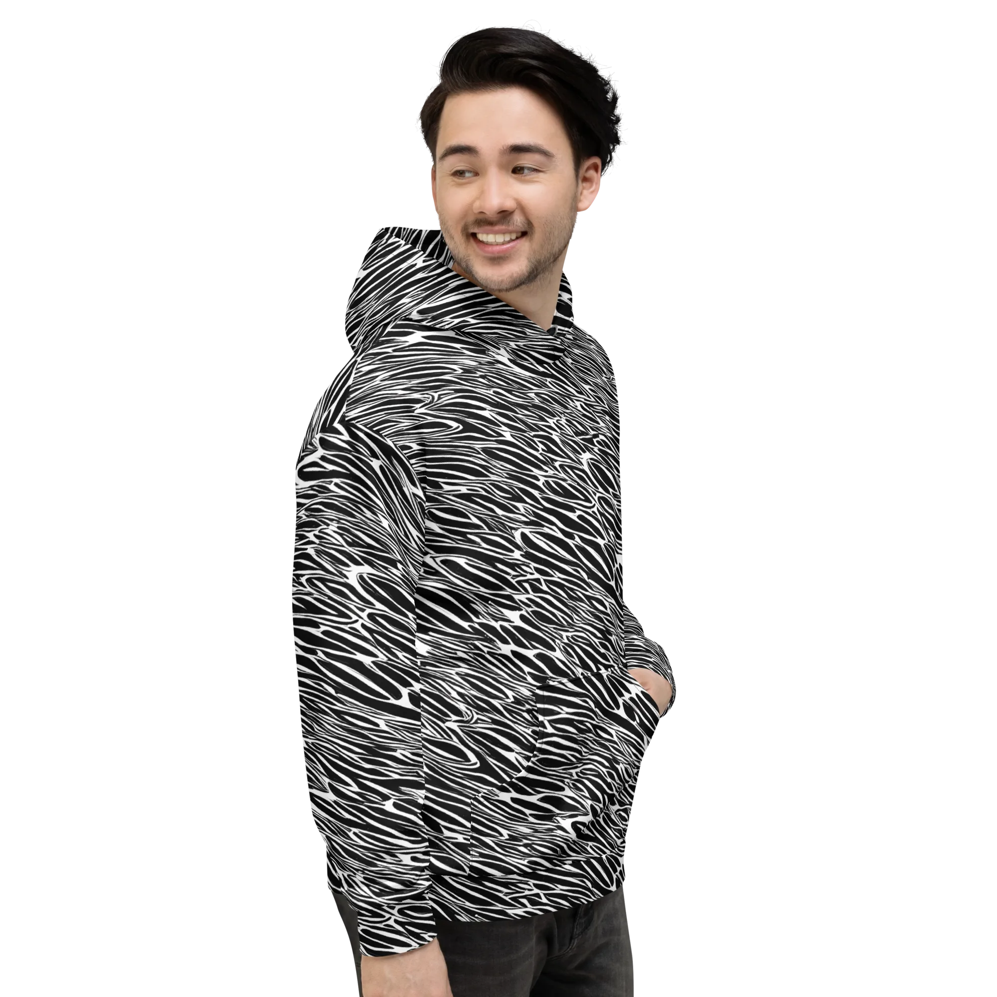 Zebra Voltage on Hoodie — Right