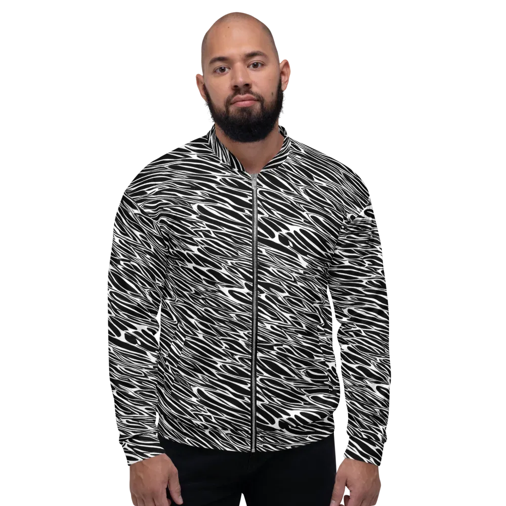 Zebra Voltage on Bomber Jacket — Front