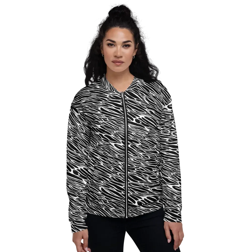 Zebra Voltage on Bomber Jacket — Front