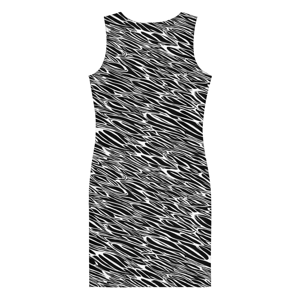 Zebra Voltage on Bodycon Dress — Back